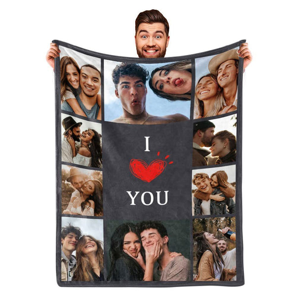 HKM-978067 Custom Flannel Blanket with Photo Print - Multiple Sizes Available