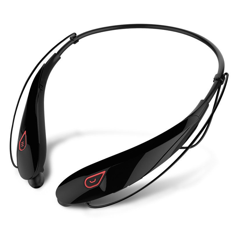 HKM-978131 Wireless Bluetooth Sports Neckband Headset with Call, Music, and Voice Control - Stereo, 10m Range, Black Red/Black Gold
