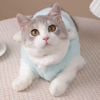 HKM-9781949 Sleeveless Winter Cat Coat in Pink or Blue ¨C Comfortable, Anti-Hair Loss Design for Easy Movement