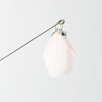 HKM-9782205 Feather Bell Fairy Pen - Colorful Cat Stick in Korean Powder, Gray, Lake Blue