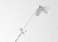 HKM-9782205 Feather Bell Fairy Pen - Colorful Cat Stick in Korean Powder, Gray, Lake Blue