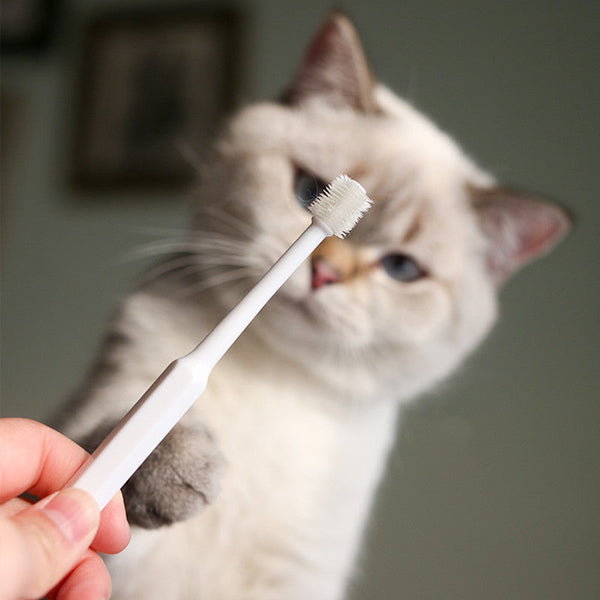 HKM-9782973 360-Degree Pet Toothbrush for Dogs and Cats - Effective Oral Cleaning and Bad Breath Prevention