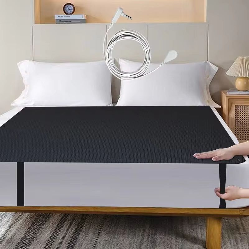 HKM-978387 Black Grounding Air Mattress Fitted Sheet - Anti-static PU Material, Modern Design