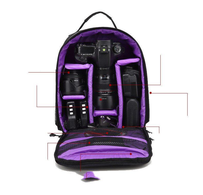 HKM-978451 Waterproof Large Capacity Digital SLR Camera Backpack - Breathable, Anti-theft, Wear-resistant Outdoor Bag