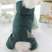 HKM-9785533 Hooded Four-Legged Pet Clothing in Dark Green and Khaki - Sizes XS to XL