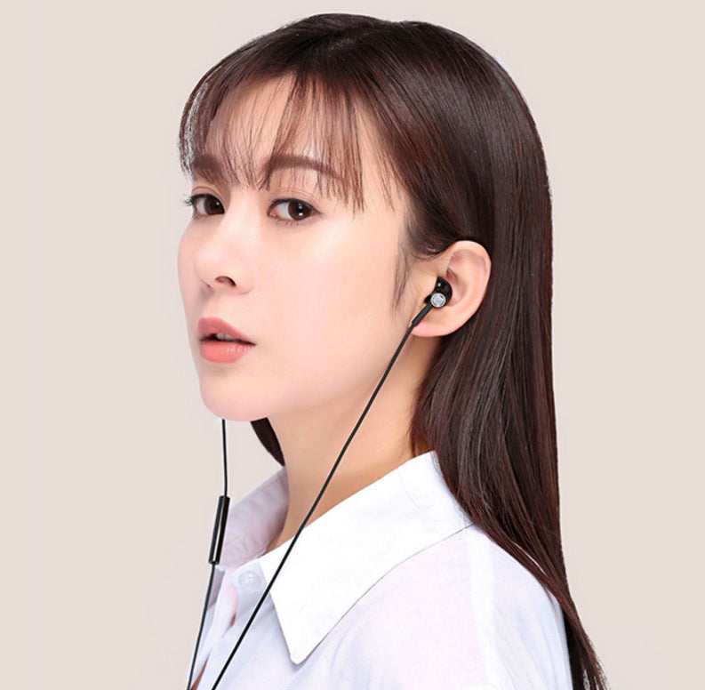 HKM-978707 Dual Driver In-Ear Headphones - 1.25m Cable, Available in Black or White