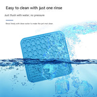 HKM-9787325 Suction Cup Silicone Slow Feeder Bowl with Pet Mat for Dogs and Cats
