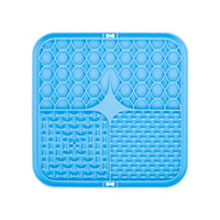 HKM-9787325 Suction Cup Silicone Slow Feeder Bowl with Pet Mat for Dogs and Cats
