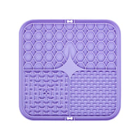 HKM-9787325 Suction Cup Silicone Slow Feeder Bowl with Pet Mat for Dogs and Cats