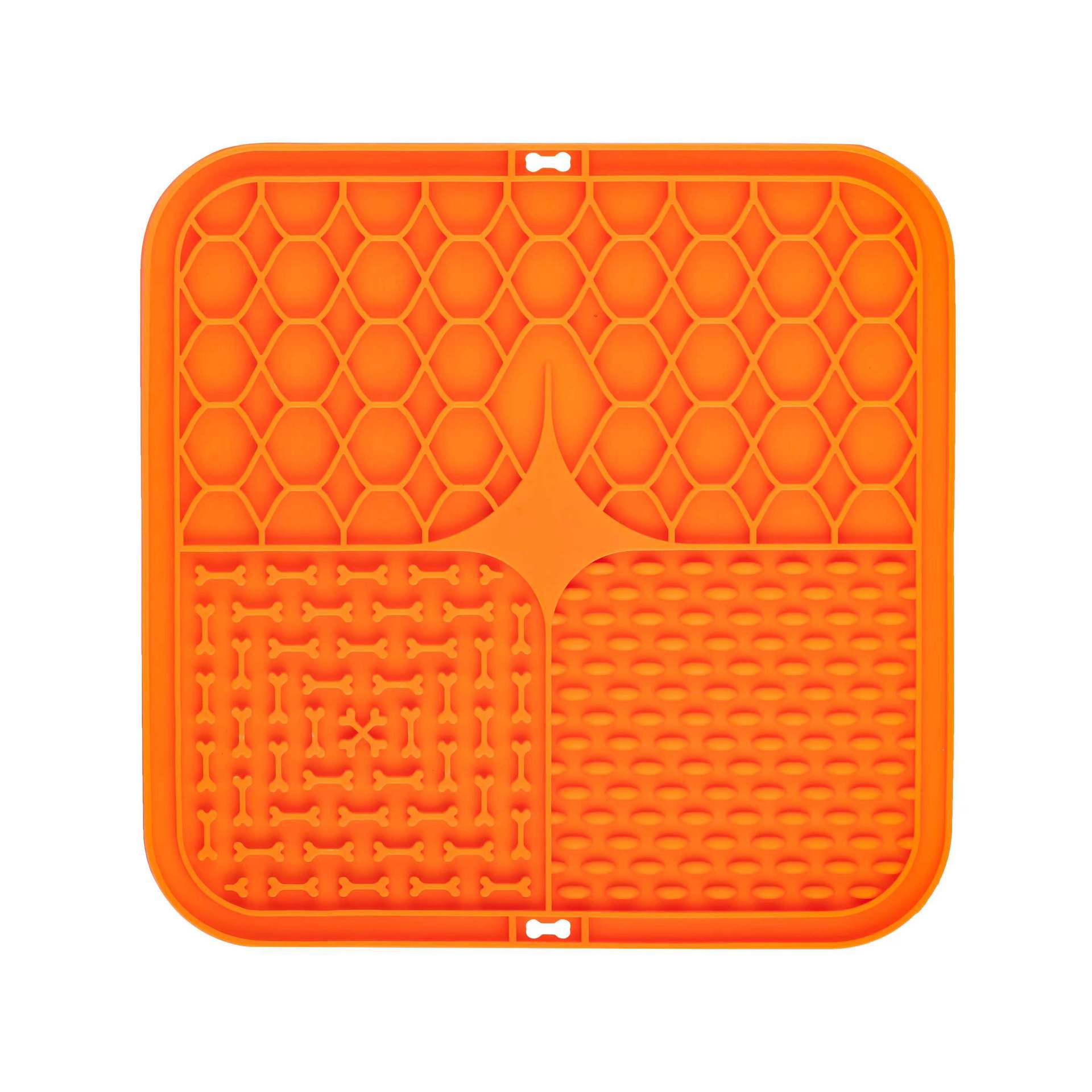 HKM-9787325 Suction Cup Silicone Slow Feeder Bowl with Pet Mat for Dogs and Cats
