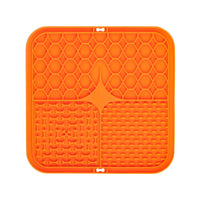 HKM-9787325 Suction Cup Silicone Slow Feeder Bowl with Pet Mat for Dogs and Cats