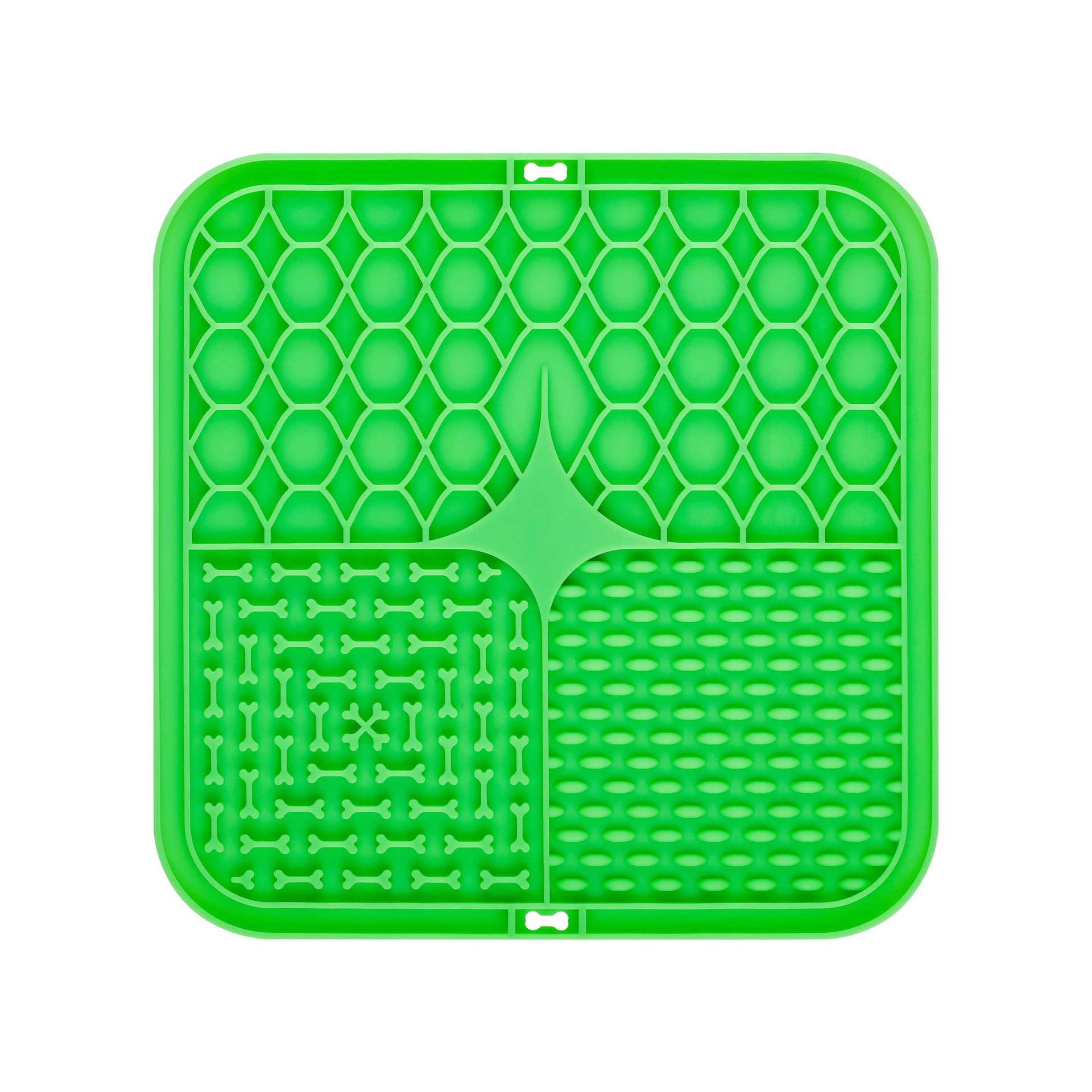 HKM-9787325 Suction Cup Silicone Slow Feeder Bowl with Pet Mat for Dogs and Cats