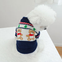 HKM-978963 Forest Bear Pattern Dog Sweater - Casual Pet Clothing in Multiple Sizes