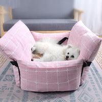 HKM-9791165 Cozy Dog Car Nest Seat Cushion - Removable, Washable Pet Car Accessory