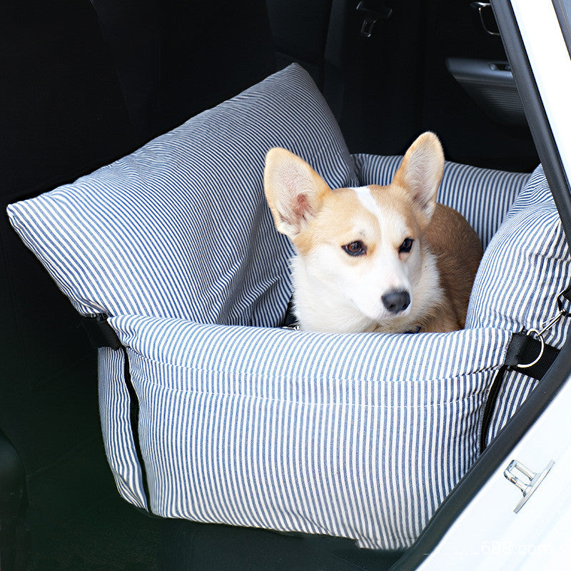 HKM-9791165 Cozy Dog Car Nest Seat Cushion - Removable, Washable Pet Car Accessory