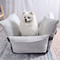 HKM-9791165 Cozy Dog Car Nest Seat Cushion - Removable, Washable Pet Car Accessory