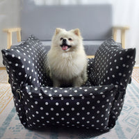 HKM-9791165 Cozy Dog Car Nest Seat Cushion - Removable, Washable Pet Car Accessory