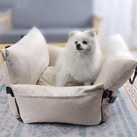 HKM-9791165 Cozy Dog Car Nest Seat Cushion - Removable, Washable Pet Car Accessory