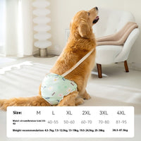 HKM-9791549 Menstrual Diaper Pants for Pets - Casual Fit in Green Small Flower, Pink Peach, Orange Small Flower