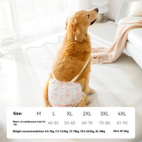HKM-9791549 Menstrual Diaper Pants for Pets - Casual Fit in Green Small Flower, Pink Peach, Orange Small Flower