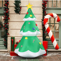 HKM-979155 6.9 FT Lighted Inflatable Christmas Tree Decoration with LED Lights for Yard and Garden Holiday Decor