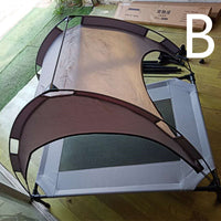 HKM-9791933 Pet Outdoor Supplies Covered Loft Bed with Sunshade Tent – Available in Cross, Parallel, and No Tent Styles