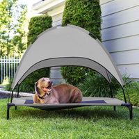 HKM-9791933 Pet Outdoor Supplies Covered Loft Bed with Sunshade Tent – Available in Cross, Parallel, and No Tent Styles