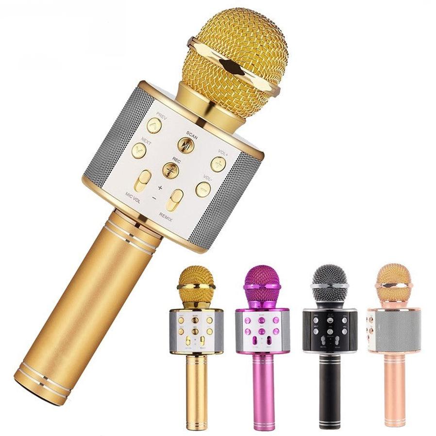 HKM-979219 Portable Bluetooth Wireless Microphone for Music Playback and Karaoke at Home