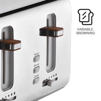 HKM-979283 Stainless Steel 4-Slice Electric Sandwich Toaster with Smart Features