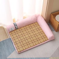 HKM-9792957 Cooling Pet Bed with Bamboo Fiber - Triangular Design for Dogs and Cats, Comfortable Summer Sleeping Mat