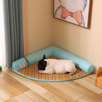 HKM-9792957 Cooling Pet Bed with Bamboo Fiber - Triangular Design for Dogs and Cats, Comfortable Summer Sleeping Mat