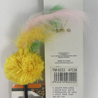 HKM-9793725 Colorful Feather Ball Cat Toy for Engaging Playtime Fun