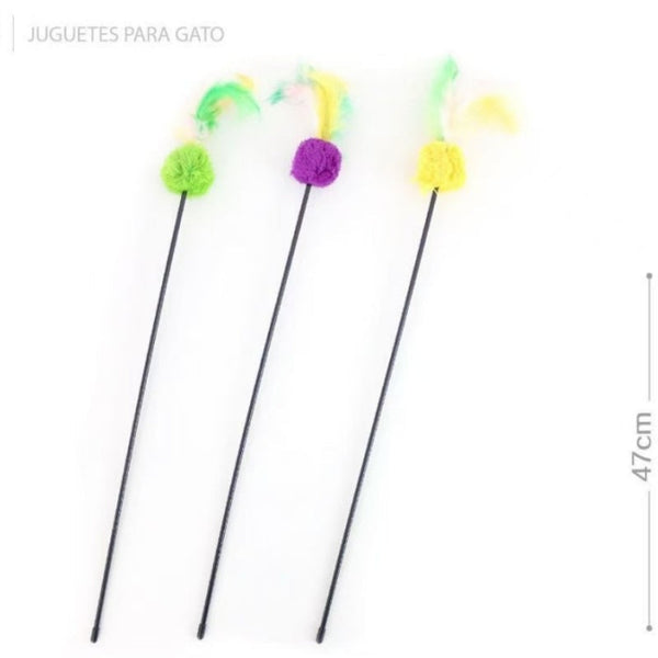 HKM-9793725 Colorful Feather Ball Cat Toy for Engaging Playtime Fun