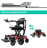 HKM-979411 Portable Foldable Motorized Electric Wheelchair, Lightweight, 20km Range, 6 km/h Speed, Aluminum Frame, 120 kg Load Capacity