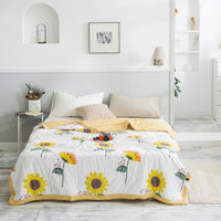 HKM-979539 Summer Printed Quilt for Air Conditioner - Soft Washed Cotton, Machine Washable, Low Temp Care