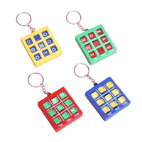 HKM-979539 Tic-Tac-Toe Keychain for Mini Backpacks - Durable Plastic Keyholder for Kids