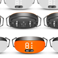 HKM-9796157 Dog Barking Prevention Collar in Black, White, and Orange - Durable Plastic Design