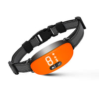 HKM-9796157 Dog Barking Prevention Collar in Black, White, and Orange - Durable Plastic Design