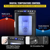 HKM-9796925 Digital Reptile Egg Incubator with Adjustable Temperature 5-42¡ãC and 25L Capacity for Small Reptiles