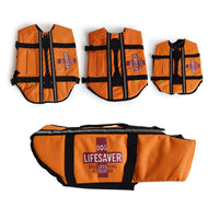 HKM-9797053 Pet Dog Life Jacket Swimsuit in Orange for Safety and Buoyancy