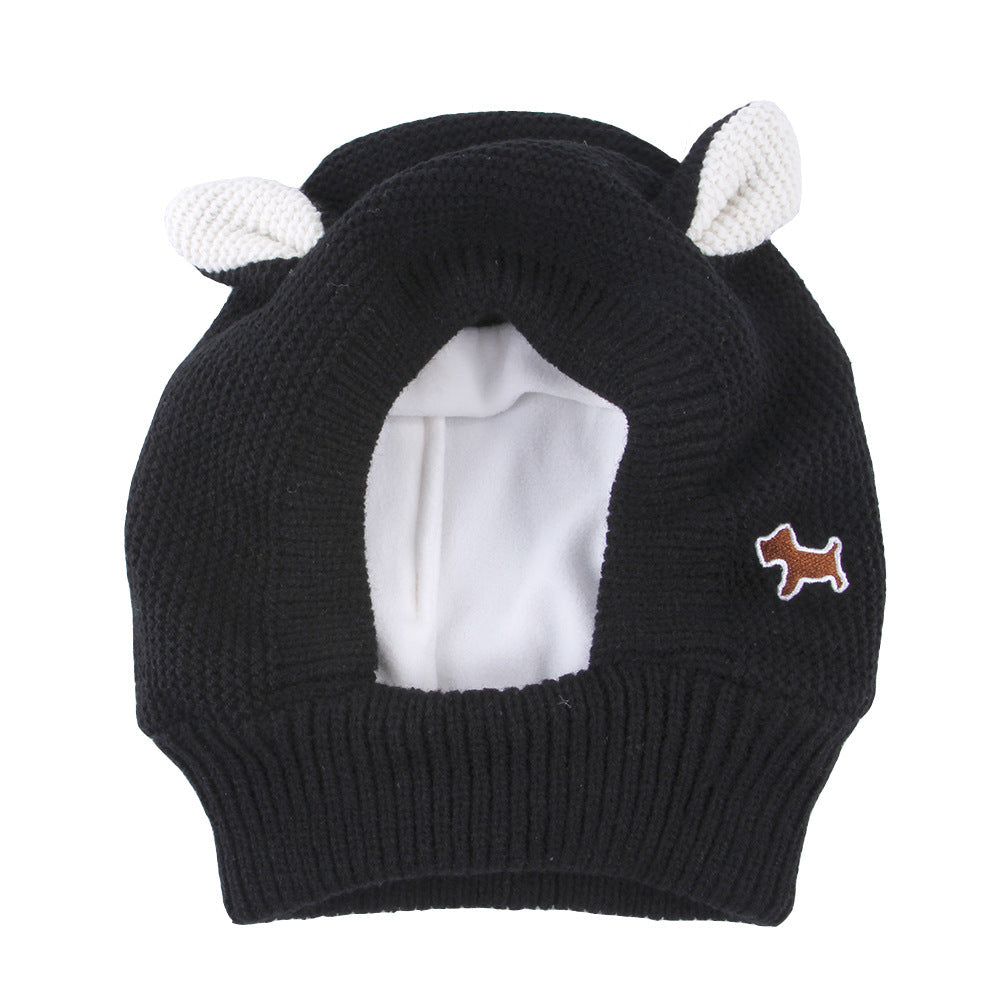 HKM-9797693 Knitted Warm and Windproof Hat for Large Dogs - Available in Various Colors