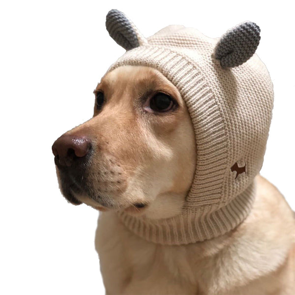 HKM-9797693 Knitted Warm and Windproof Hat for Large Dogs - Available in Various Colors