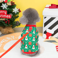 HKM-9798461 Cozy Christmas Tree Hoodie for Pets in Festive Green and Red