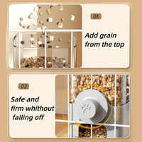HKM-9798717 1.2L Automatic Pet Feeder and Water Dispenser for Small Pets, Ideal for Puppies, Kittens, and Rabbits