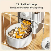 HKM-9798717 1.2L Automatic Pet Feeder and Water Dispenser for Small Pets, Ideal for Puppies, Kittens, and Rabbits