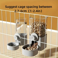 HKM-9798717 1.2L Automatic Pet Feeder and Water Dispenser for Small Pets, Ideal for Puppies, Kittens, and Rabbits