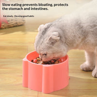 HKM-9798845 Solid Color Minimalist Slow-Feeding Anti-Choking Pet Bowl - Available in Blue, Pink, Green