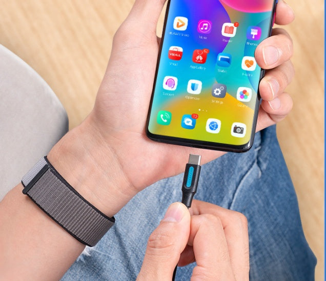 HKM-979923 USB Type C Cable for Android Phones - Compatible with Samsung S20 - Various Lengths Available (0.25m to 3m)