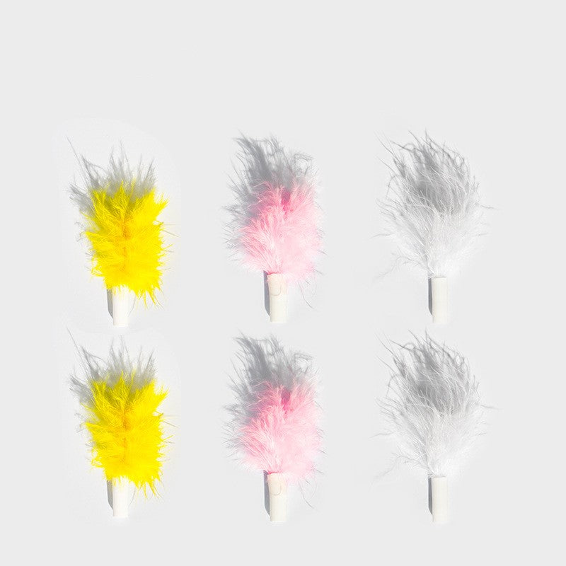HKM-9799485 Rechargeable Automatic Cat Feather Toy with Vibration Induction and Random Play Features