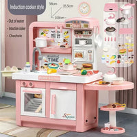 HKM-979987 Durable Plastic Pretend Play Kitchen Tableware Set with Sound, Light, and Water Features for Kids